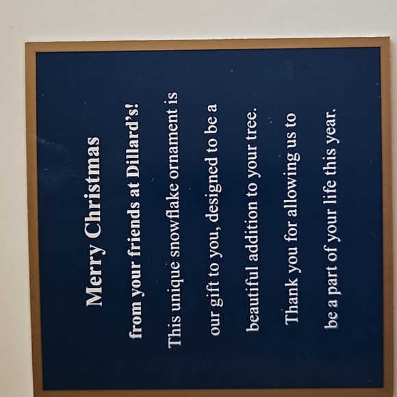 NWT 3 ceramic white Dillard's snowflake ornaments ❄️ - Picture 4 of 9